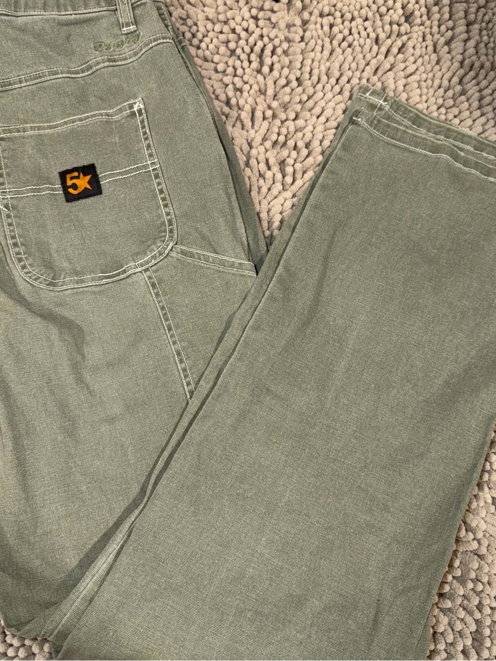 Utility carpenter Pants in Olive Green - Picture 6 of 7